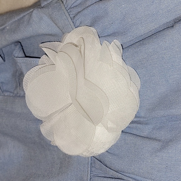 Girls Size 6X Denim color beautiful dress worn once like new - Picture 2 of 5